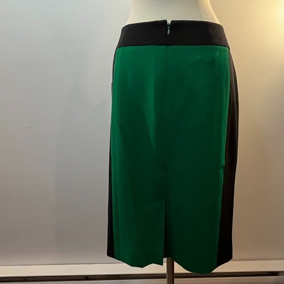 Nine West Women's Color Block Emerald Green / Black Pencil Skirt - Size 10 - NWT - Picture 3 of 4